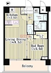 エディアン目黒本町 5階1LDKの間取り
