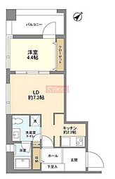 ミリアレジデンス南麻布 2階1LDKの間取り