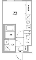 NTPRレジデンス武蔵小山ＷＥＳＴ 2階ワンルームの間取り