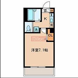 パインズホーム戸越 2階1Kの間取り