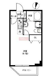 CREALpremier目黒 2階ワンルームの間取り