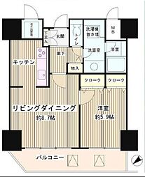トレステージ目黒 1LDKの間取図画像
