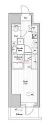 オーパスレジデンス武蔵小山 1Kの間取図画像