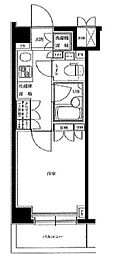 ルーブル目黒不動前 1Kの間取図画像