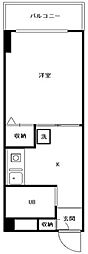 メゾンブランシュ 1Kの間取図画像