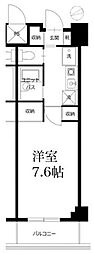 アーツ芝浦 1Kの間取図画像