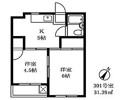 光ハウス 2Kの間取図画像