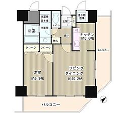 トレステージ目黒 1LDKの間取図画像