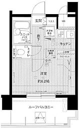 メインステージ広尾 1Kの間取図画像