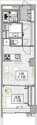 アクティ目黒駅前1号棟 1LDKの間取図画像