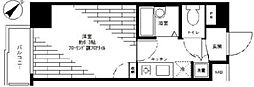 ルーブル西五反田 1Kの間取図画像