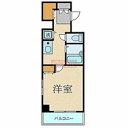 スカイコート三田慶大前 1Kの間取図画像