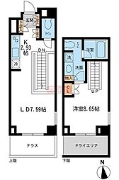 レジデンス白金コローレ 1LDKの間取図画像