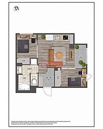 ウェルスクエア目黒 2LDKの間取図画像