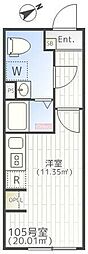 THE PARK EXIA 大崎 ワンルームの間取図画像