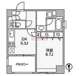 クリオ三田ラ・モード 1DKの間取図画像