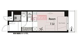 ライオンズマンション麻布 ワンルームの間取図画像
