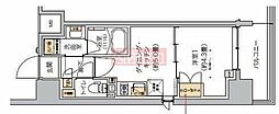 リビオメゾン芝浦 1DKの間取図画像