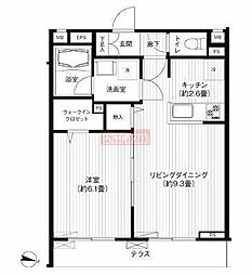 フォルムf 1LDKの間取図画像