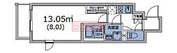 RenaissanceCourt目黒 1Kの間取図画像