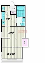カブラハイツ1 1LDKの間取図画像