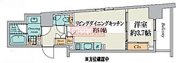 CRESTCOURT広尾 1LDKの間取図画像