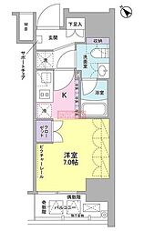 SIL西五反田 ワンルームの間取図画像