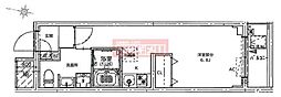 crealpremier目黒 ワンルームの間取図画像