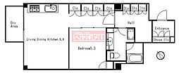 パークハウス麻布鳥居坂 1LDKの間取図画像