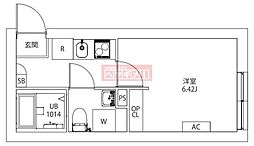 AXIA M-City武蔵小山 1Kの間取図画像