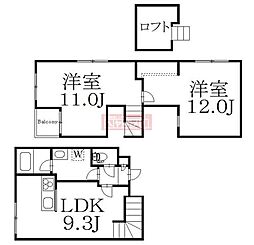 Plaisant武蔵小山 2LDKの間取図画像