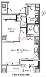 Septus東麻布 1LDKの間取図画像