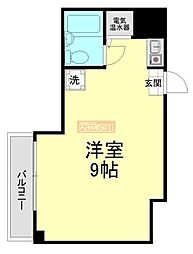 プレジデントハイツ五反田 ワンルームの間取図画像