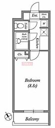 メゾンド島津山 1Kの間取図画像