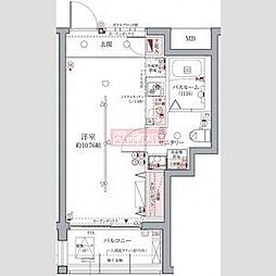 ラグディア高輪 ワンルームの間取図画像