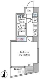 BeverlyHomes麻布十番 1Kの間取図画像