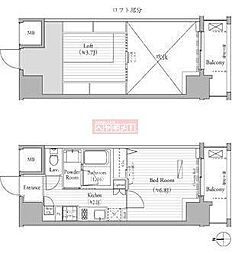 MUSEE南麻布 1Kの間取図画像