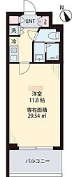 代官山HILLSIDE 1Kの間取図画像