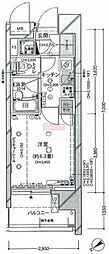 パレステュディオ芝浦シティ 1Kの間取図画像