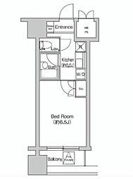 プライムアーバン大崎 1Kの間取図画像