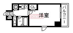 スカイコート品川大崎 1Kの間取図画像