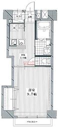 秀和目黒駅前レジデンス 1DKの間取図画像
