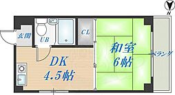 アンビシャス横沼 1DKの間取図画像