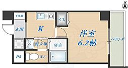 エムプラザ布施駅前 8階1Kの間取り