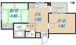 ロイヤルレジデンス 2DKの間取図画像
