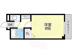 サンライフ長田 1Kの間取図画像