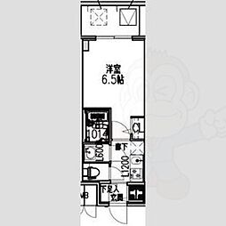 S-RESIDENCE布施aventra 1Kの間取図画像
