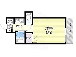 メゾンDUソレイユ 1Kの間取図画像