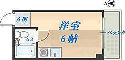 サンフォレスト布施 ワンルームの間取図画像