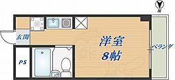 第2ハラダハイツ ワンルームの間取図画像
